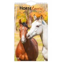 Horse Lovers | 2025 5.7 X 16.5 Inch Monthly Slimline Wall Calendar