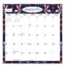 House of Turnowsky OFFICIAL | 2025 12 x 12 Inch Monthly Square Wire-O Calendar | Sticker Sheet | English/French Bilingual