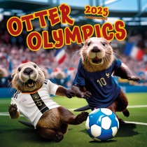 Otter Olympics | 2025 12 x 24 Inch Monthly Square Wall Calendar