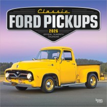 Classic Ford Pickups OFFICIAL | 2026 12 x 24 Inch (Hanging) Monthly Square Wall Calendar | Foil Stamped Cover