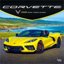 Corvette OFFICIAL | 2026 12 x 24 Inch (Hanging) Monthly Square Wall Calendar