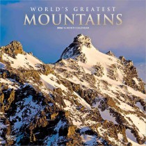 World's Greatest Mountains | 2026 12 x 24 Inch (Hanging) Monthly Square Wall Calendar | Foil Stamped Cover