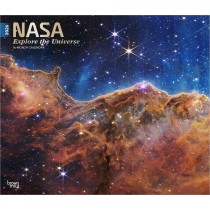 NASA Explore the Universe | 2026 14 x 24 Inch (Hanging) Monthly Deluxe Wall Calendar | Foil Stamped Cover