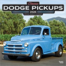 Classic Dodge Pickups OFFICIAL | 2026 12 x 24 Inch (Hanging) Monthly Square Wall Calendar | Foil Stamped Cover