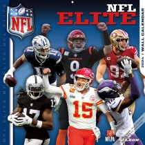 NFL Elite | 2025 12 x 24 Inch Monthly Square Wall Calendar