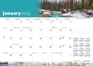 Canadian Geographic | 2023 17 x 12 Inch Monthly Desk Pad Calendar