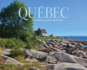 Quebec | 2023 7.5 x 6 Inch Monthly Double-View Easel Desk Calendar | French Language