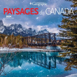 Canadian Geographic Paysages du Canada | 2024 12 x 24 Inch Monthly Square Wall Calendar | French Language