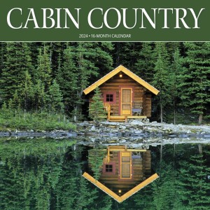 Cabin Country | 2024 12 x 24 Inch Monthly Square Wall Calendar