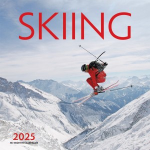 Skiing | 2025 12 x 24 Inch Monthly Square Wall Calendar