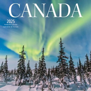 Canada | 2025 7 x 14 Inch Monthly Mini Wall Calendar | English/French Bilingual
