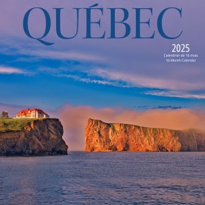 Quebec | 2025 7 x 14 Inch Monthly Mini Wall Calendar | English/French Bilingual