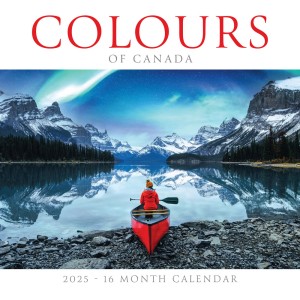 Canadian Geographic Colours of Canada OFFICIAL | 2025 8.5 x 8.5 Inch Monthly Medium Wall Calendar | Envelope | English/French Bilingual