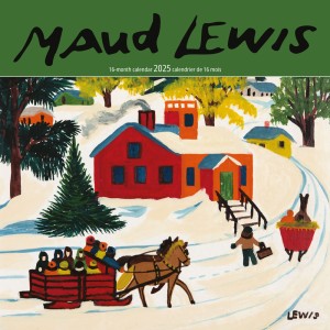 Maud Lewis OFFICIAL | 2025 8.5 x 8.5 Inch Monthly Medium Wall Calendar | Envelope | English/French Bilingual