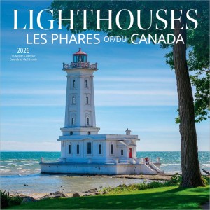 Lighthouses of Canada | Les Phares du Canada | 2026 12 x 24 Inch (Hanging) Monthly Square Wall Calendar | English/French Bilingual