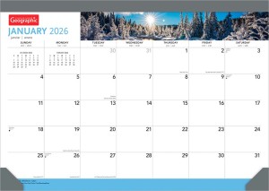Canadian Geographic OFFICIAL | 2026 17 x 12 Inch Monthly Desk Pad Calendar