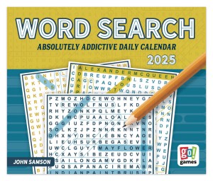 Word Search | 2025 6 x 5 Inch Daily Desktop Box Calendar | New Page Every Day