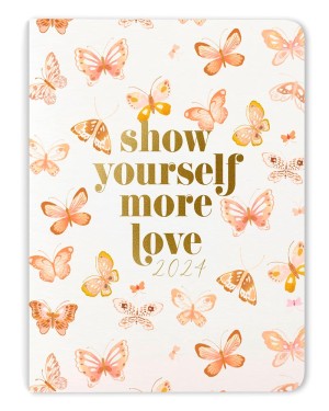 Butterfly Love | 2024 8 x 10 Inch 18 Months Desk Planner | July 2023 - December 2024 | At a Glance