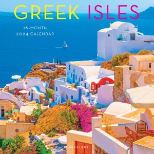 Greek Isles | 2024 12 x 24 Inch Monthly Square Wall Calendar
