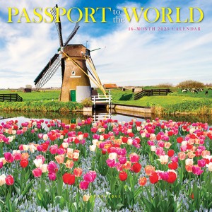 Passport to the World | 2025 7 x 14 Inch Monthly Mini Wall Calendar