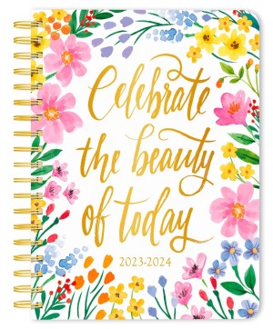 Bonnie Marcus | 2024 6 x 7.75 Inch 18 Months Weekly Desk Planner | Foil Stamped Cover | July 2023 - December 2024