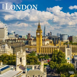 London | 2024 12 x 24 Inch Monthly Square Wall Calendar