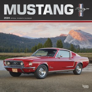 Mustang OFFICIAL | 2024 12 x 24 Inch Monthly Square Wall Calendar | Foil Stamped Cover