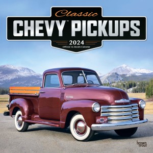 Classic Chevy Pickups OFFICIAL | 2024 12 x 24 Inch Monthly Square Wall Calendar | Foil Stamped Cover