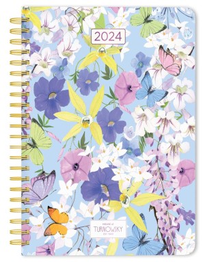 House of Turnowsky Flower Shop Two | 2024 6 x 7.75 Inch Weekly Desk Planner | Foil Stamped Cover