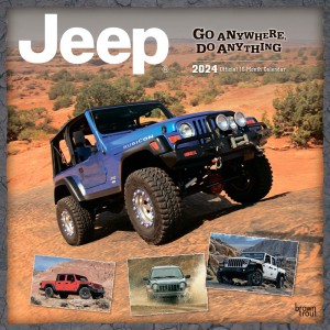 Jeep | 2024 OFFICIAL 12 x 24 Inch Monthly Square Wall Calendar
