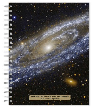 NASA Explore the Universe | 2024 6 x 7.75 Inch Spiral-Bound Wire-O Weekly Engagement Planner Calendar | New Full-Color Image Every Week