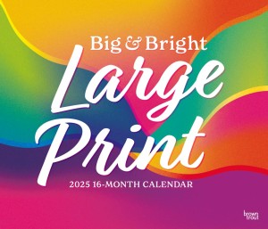Big & Bright Large Print | 2025 14 x 24 Inch Monthly Deluxe Wall Calendar | Matte Paper