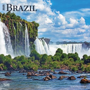 Brazil | 2025 12 x 24 Inch Monthly Square Wall Calendar