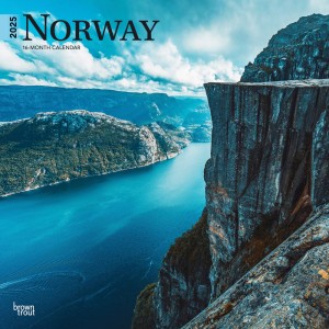 Norway | 2025 12 x 24 Inch Monthly Square Wall Calendar