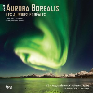 Aurora Borealis | Les aurores boréales | 2025 12 x 24 Inch Monthly Square Wall Calendar | Foil Stamped Cover | English/French Bilingual