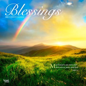 Blessings | 2025 12 x 24 Inch Monthly Square Wall Calendar