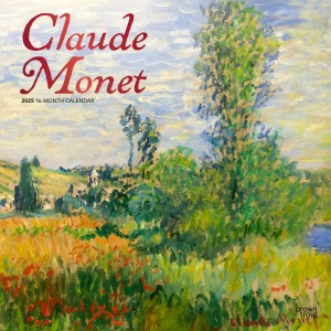 Claude Monet | 2025 12 x 24 Inch Monthly Square Wall Calendar | Foil Stamped Cover