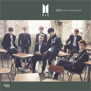 BTS OFFICIAL | 2025 12 x 24 Inch Monthly Square Wall Calendar