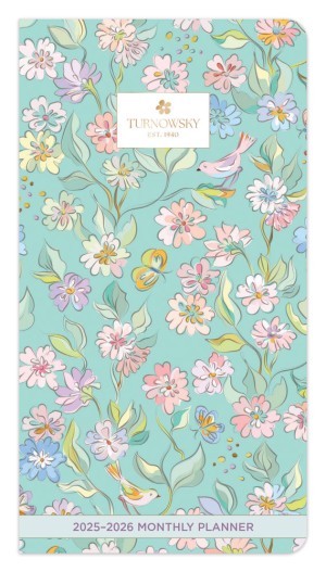 House of Turnowsky OFFICIAL | 2025-2026 3.5 x 6.5 Inch Two Year Monthly Pocket Planner Calendar | Foil Stamped Cover