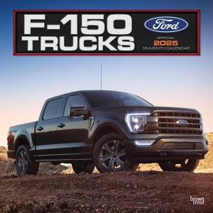 Ford F150 Trucks OFFICIAL | 2025 12 x 24 Inch Monthly Square Wall Calendar