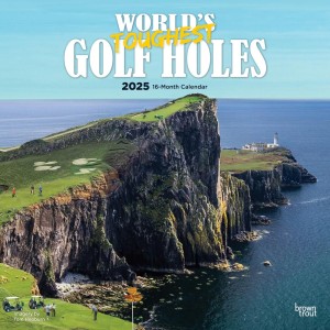 World's Toughest Golf Holes OFFICIAL | 2025 12 x 24 Inch Monthly Square Wall Calendar