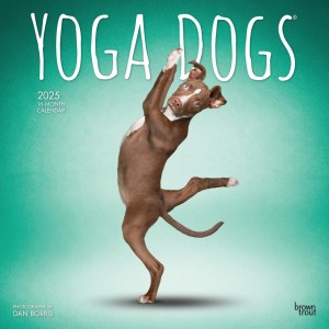 Yoga Dogs OFFICIAL | 2025 12 x 24 Inch Monthly Square Wall Calenda