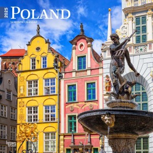Poland | 2025 12 x 24 Inch Monthly Square Wall Calendar