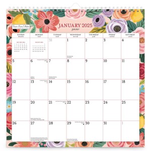 Bonnie Marcus | 2025 12 x 12 Inch Monthly Square Wire-O Calendar | Sticker Sheet | English/French Bilingual