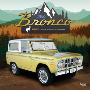 Ford Bronco OFFICIAL | 2025 12 x 24 Inch Monthly Square Wall Calendar