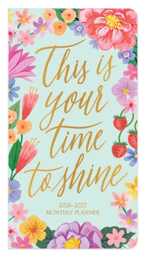 Bonnie Marcus OFFICIAL | 2026-2027 3.5 x 6.5 Inch Two Year Monthly Pocket Planner Calendar | Foil Stamped Cover