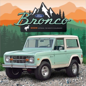 Ford Bronco OFFICIAL | 2026 12 x 24 Inch (Hanging) Monthly Square Wall Calendar