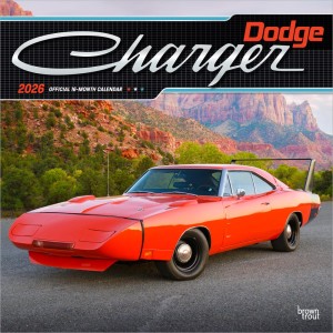 Dodge Charger OFFICIAL | 2026 12 x 24 Inch (Hanging) Monthly Square Wall Calendar | Foil Stamped Cover
