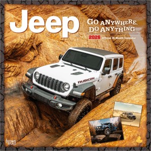 Jeep OFFICIAL | 2026 12 x 24 Inch (Hanging) Monthly Square Wall Calendar