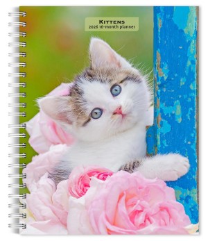 Kittens | 2026 6 x 7.75 Inch Spiral-Bound Wire-O Weekly Engagement Planner Calendar | New Full-Color Image Every Week